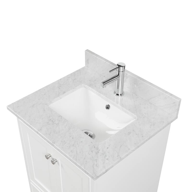 Blossom Copenhagen 24" Bathroom Vanity with Marble Top & Ceramic Sink