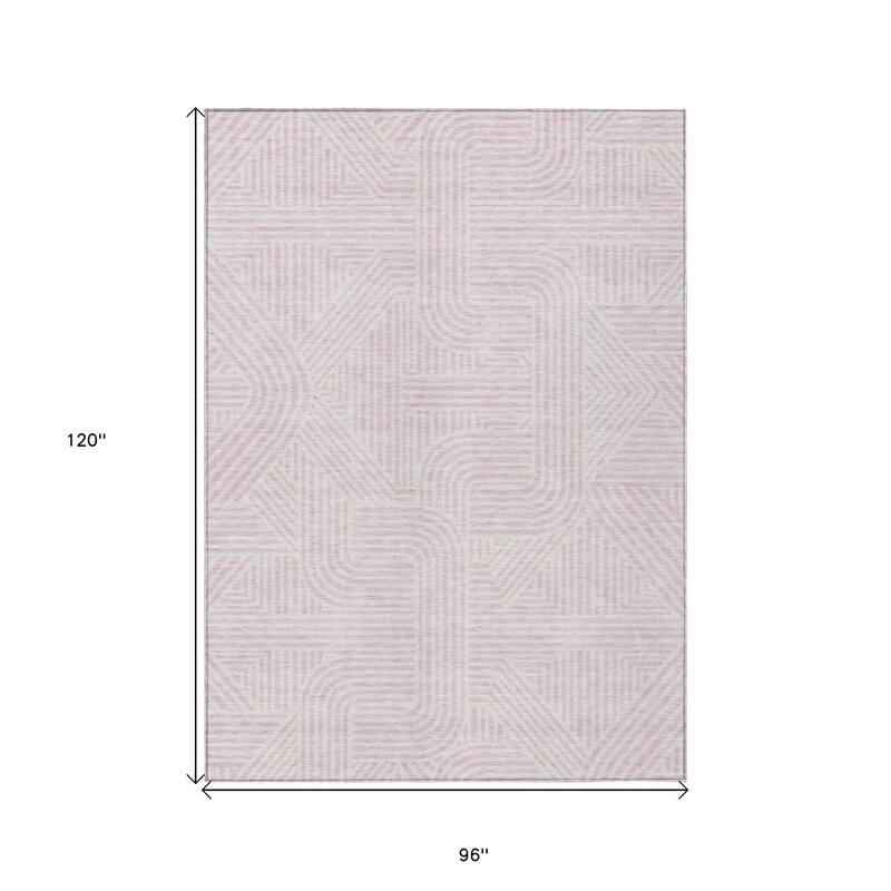 HomeRoots Abstract Transitional Rectangle Outdoor Rug