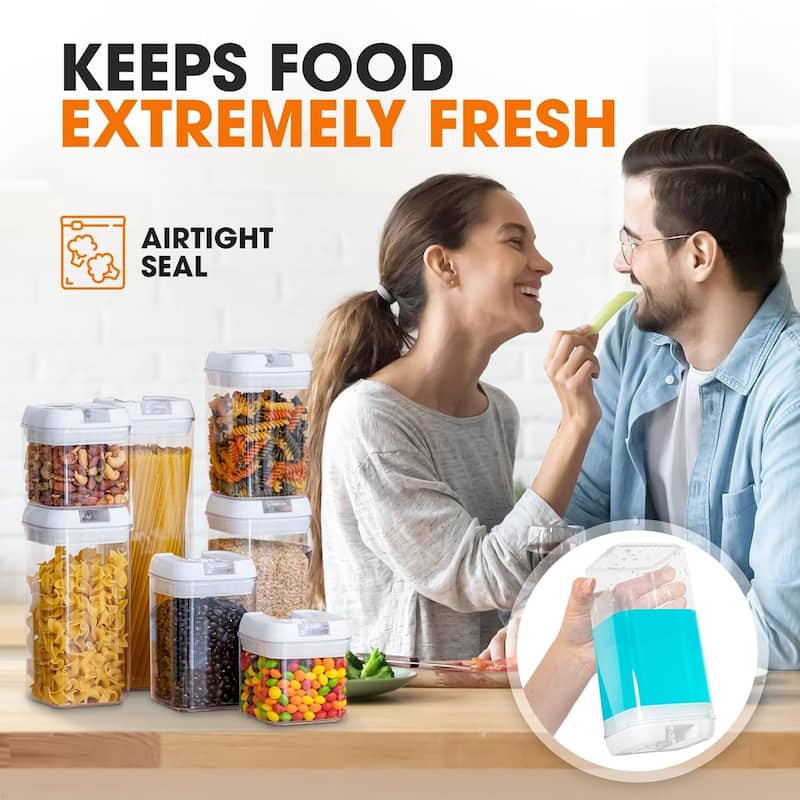 Cheer Collection 7-piece Stackable Airtight Food Storage Container Set