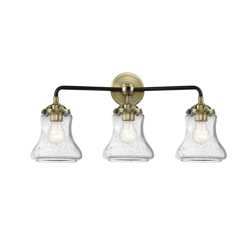 Innovations Lighting Bellmont 3 Light 24" Wide Bathroom Vanity Light - Black Antique Brass / Seedy