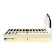 preview thumbnail 6 of 28, Beige Full Upholstered Bed with LED and Two Drawers
