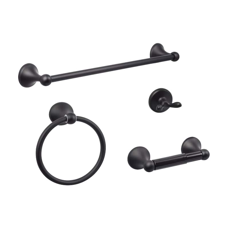 Sure-Loc VT-SET-PH2 Ventura 4 Piece Bathroom Package with 30" Towel - Flat Black