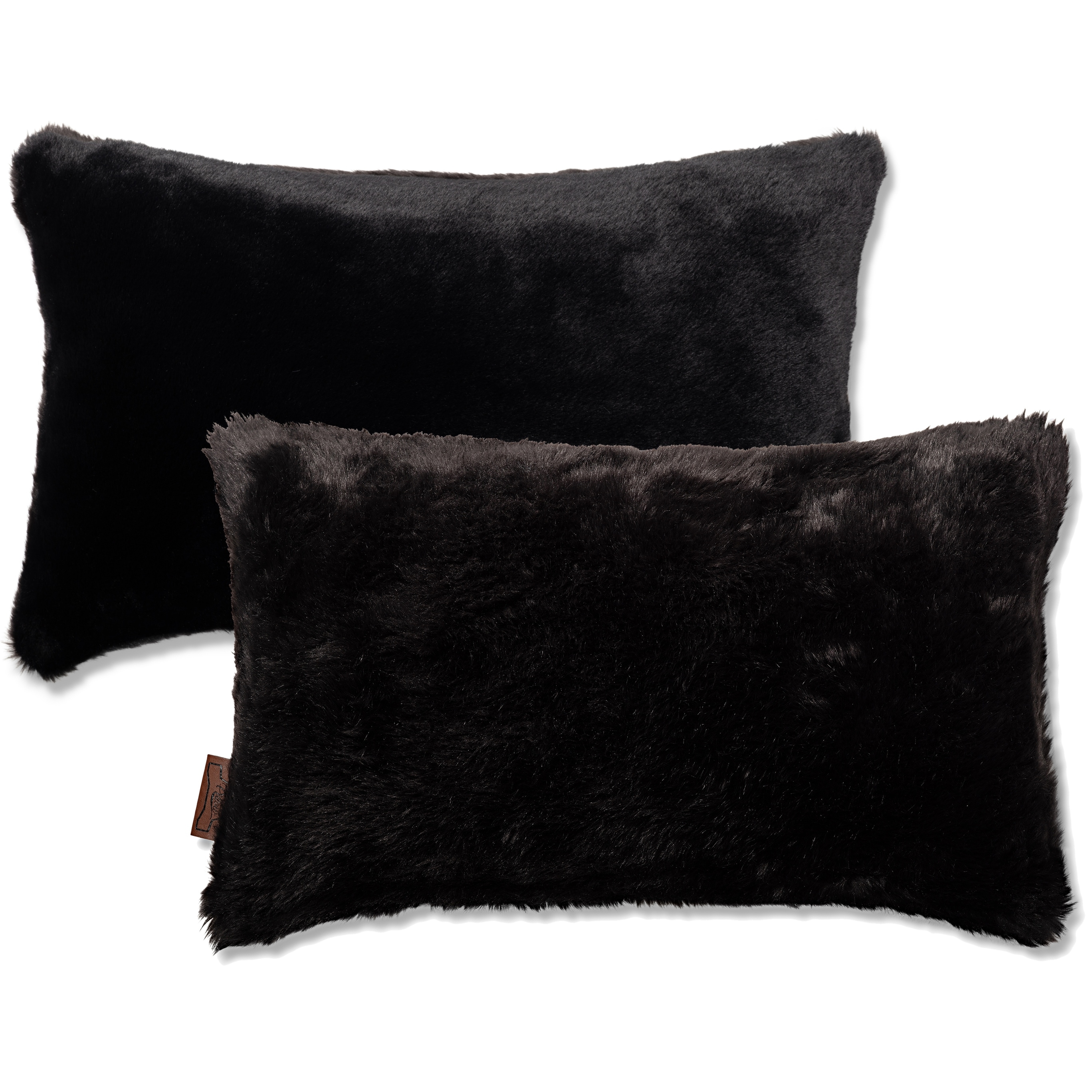 Big black best sale fluffy pillows