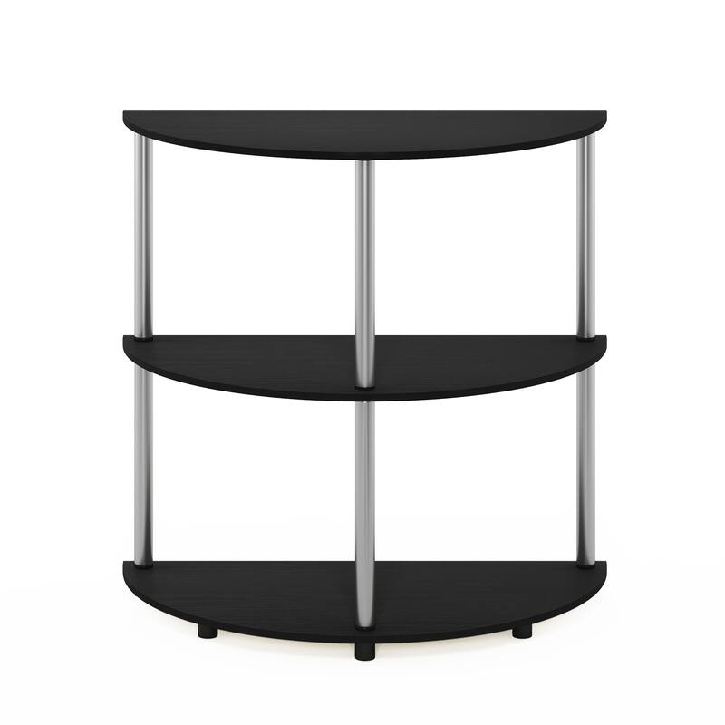 Furinno Frans Turn-N-Tube Half Round Console Table, Black Oak - Black Oak