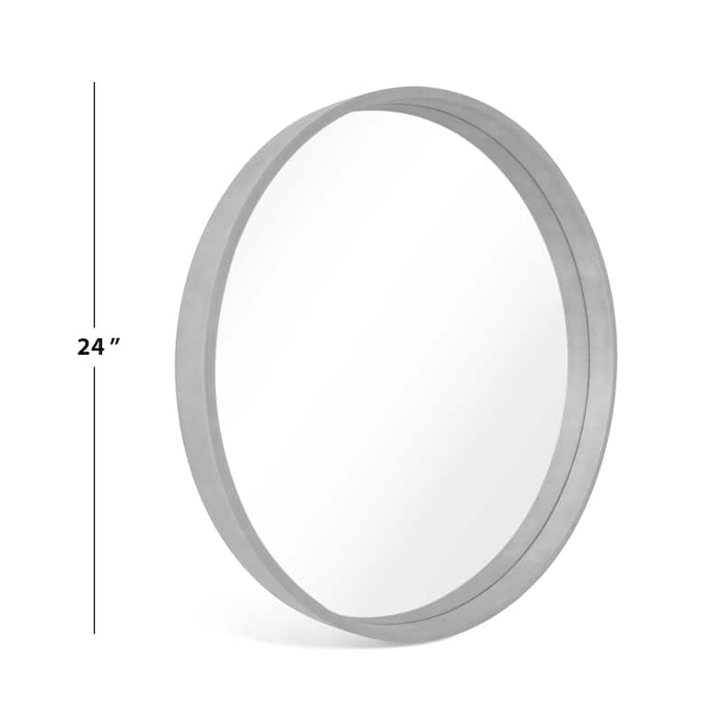 High Quality Wooden Frame Farmhouse Traditional Style Round Wall Mirror