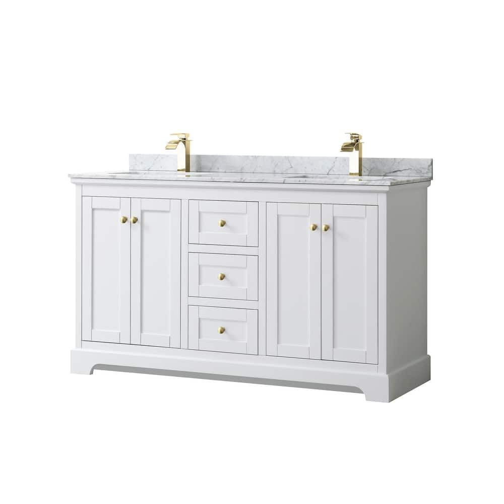 Wyndham Collection Avery 60" Free Standing Double Basin Vanity Set