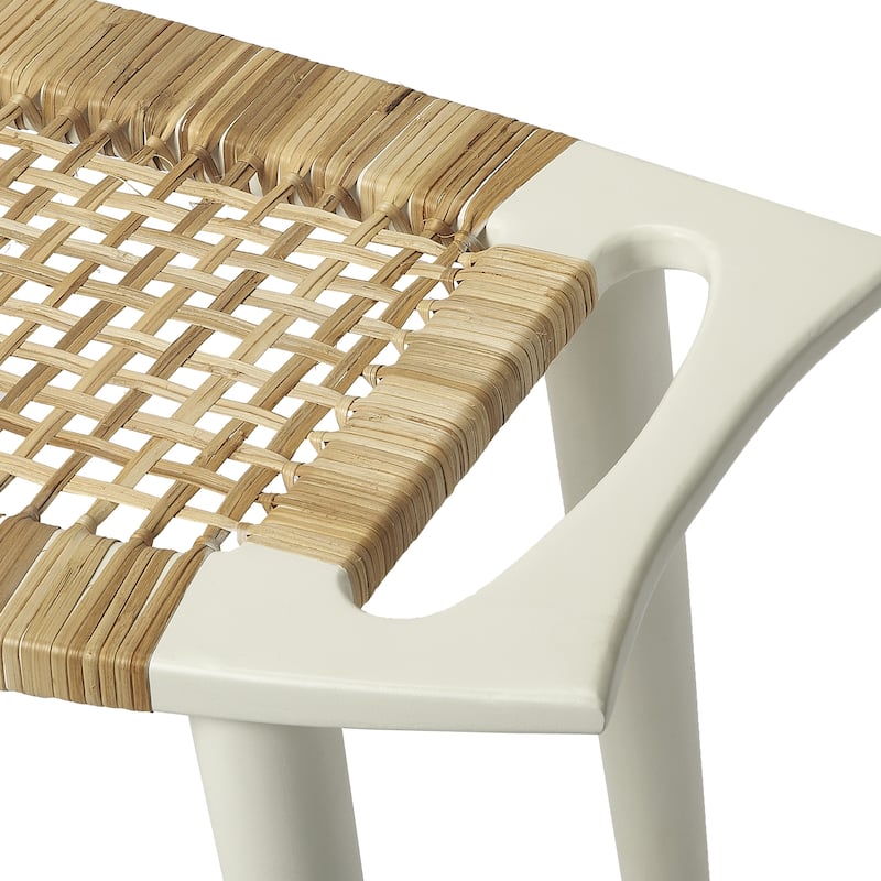 Butler Tristan Modern Wide Mango/Rattan Stool