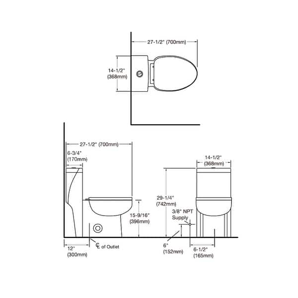 Kichae One Piece Toilet Dual-flush Elongated Toilet - Bed Bath & Beyond 