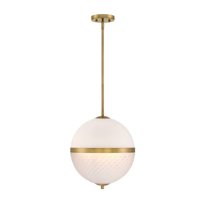Dia 14 in. 3-Light Old Satin Brass Modern Pendant Light