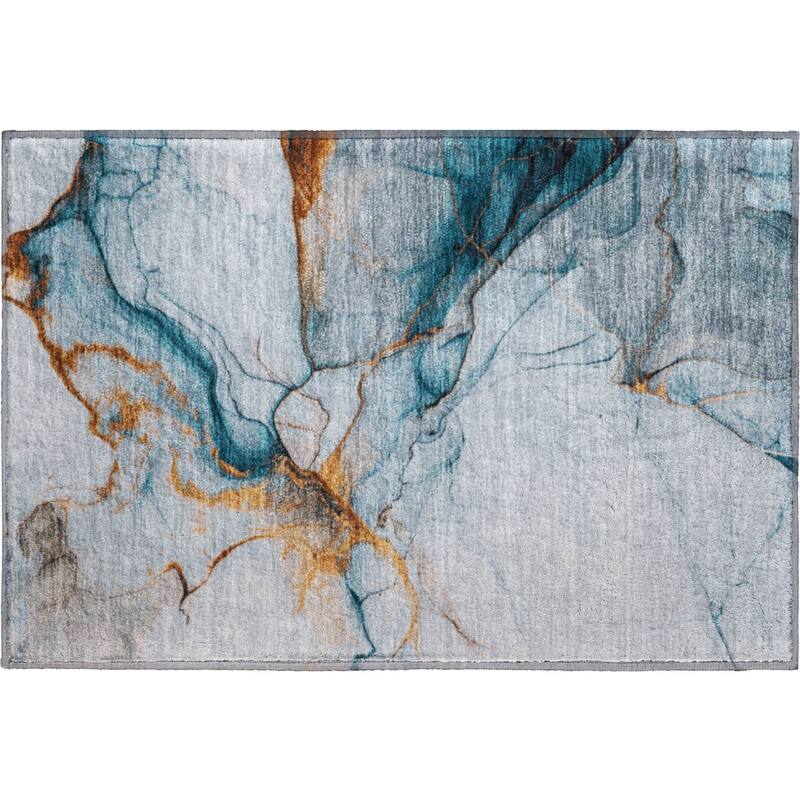 Premium Washable Super Soft Modern Crackle Mayfield Rug
