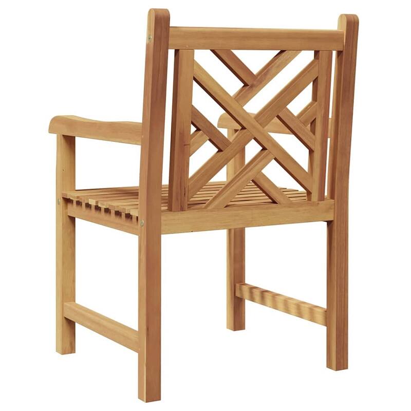 vidaXL Garden Chairs 2 pcs Brown 58 x 60 x 90 cm Solid teak wood - 58 x 60 x 90 cm
