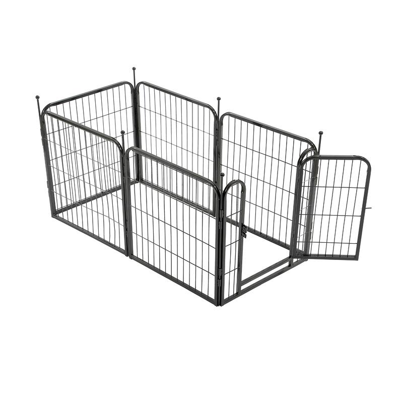 Portable 6-Panel Metal Indoor Dog Playpen