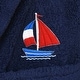 preview thumbnail 5 of 3, Sweet Kids 100% Polyester SUPER PLUSH Double Brushed Hooded Bathrobe - BOAT