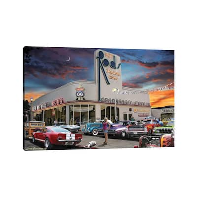 iCanvas "Muscle Car Motors" by Larry Grossman Canvas Print
