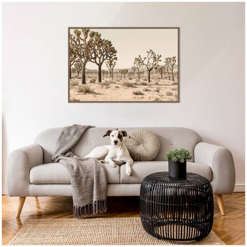 Kate and Laurel Joshua Tree No. 2 by Alicia Bock Framed Canvas Wall Art Print