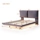 preview thumbnail 15 of 16, Full Size Upholstered Platform Bed with Sensor Light and 2 Large Backrests, Stylish Platform Bed with 2 sets of USB Port