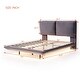 preview thumbnail 6 of 11, Gray Full Size Upholstered Platform Bed with Sensor Light and USB Port