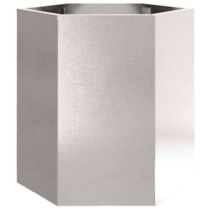vidaXL Garden Planter Stainless Steel Hexagon 18.1x15.7x17.7 in Durable - 15.7 x 18.1 x 17.7 in