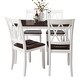 preview thumbnail 31 of 37, Roomfitters 5-Piece Dining Table Set, Rectangular Wood Kitchen Table and 4 X-back Chairs, Transitional Style