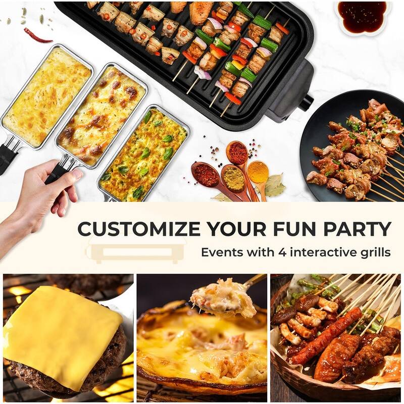 Electric Indoor Grill,2 in 1 Indoor Grills for Kitchen with Grill Net