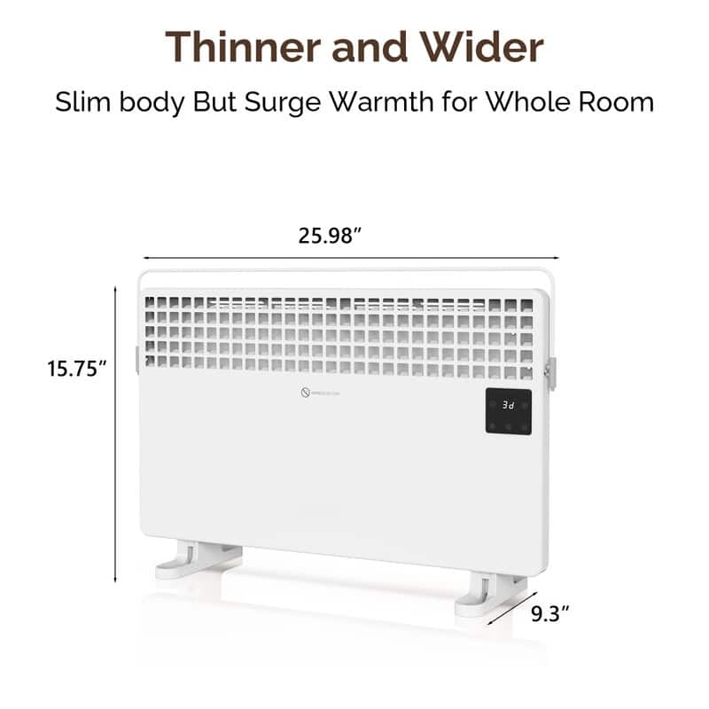1500-Watt Convection Electric Space Heater Electric Panel Heater