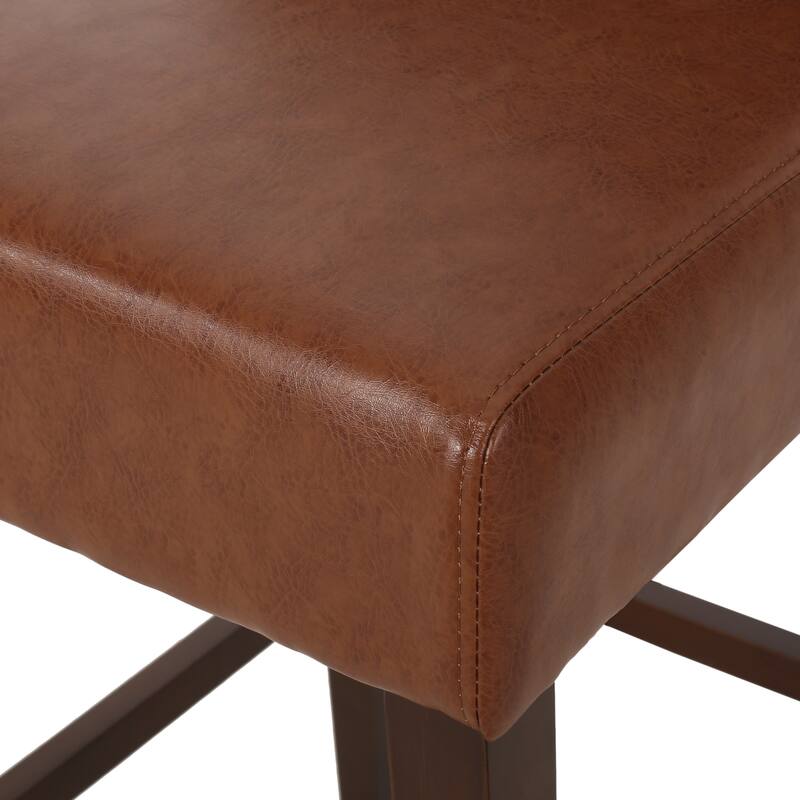 30" Modern Set of 2 Bar Stools with Button-Tufted Backrests Seats, Metal Legs, for Bar Dining Room and Living Room