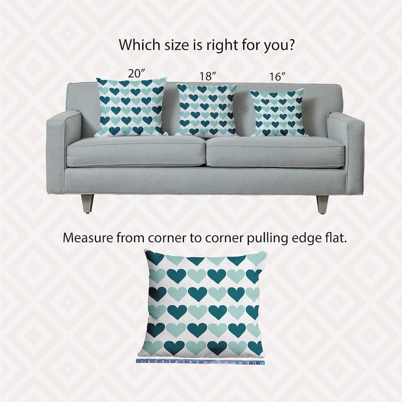 Alternating Hearts Valentine's Day Decorative Indoor Pillow