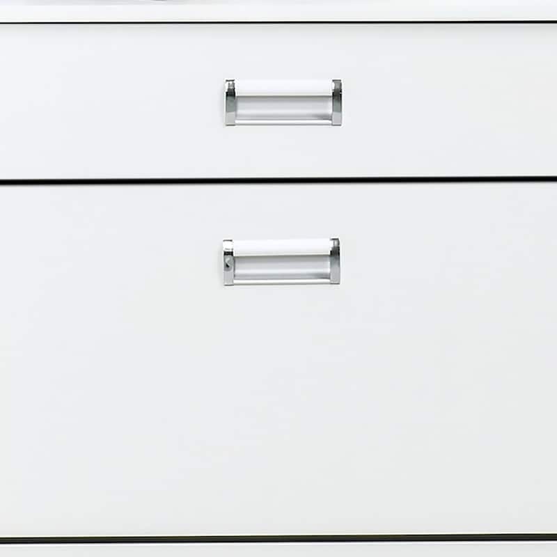 Modern Minimalist 3-Drawer Shoe Storage Cabinet, White