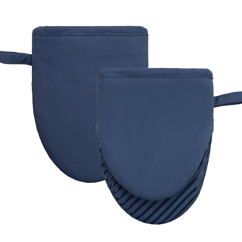 Silicon Print Mini Mitt-Pair - 5.5x7 - Blue