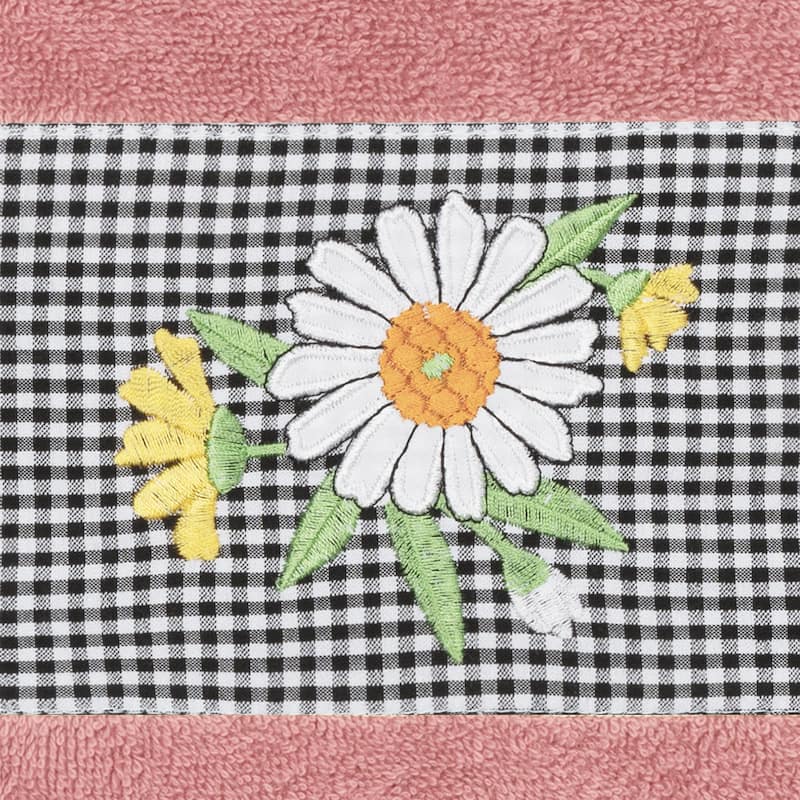 Authentic Hotel and Spa 100% Turkish Cotton Daisy 3PC Embellished Towel Set