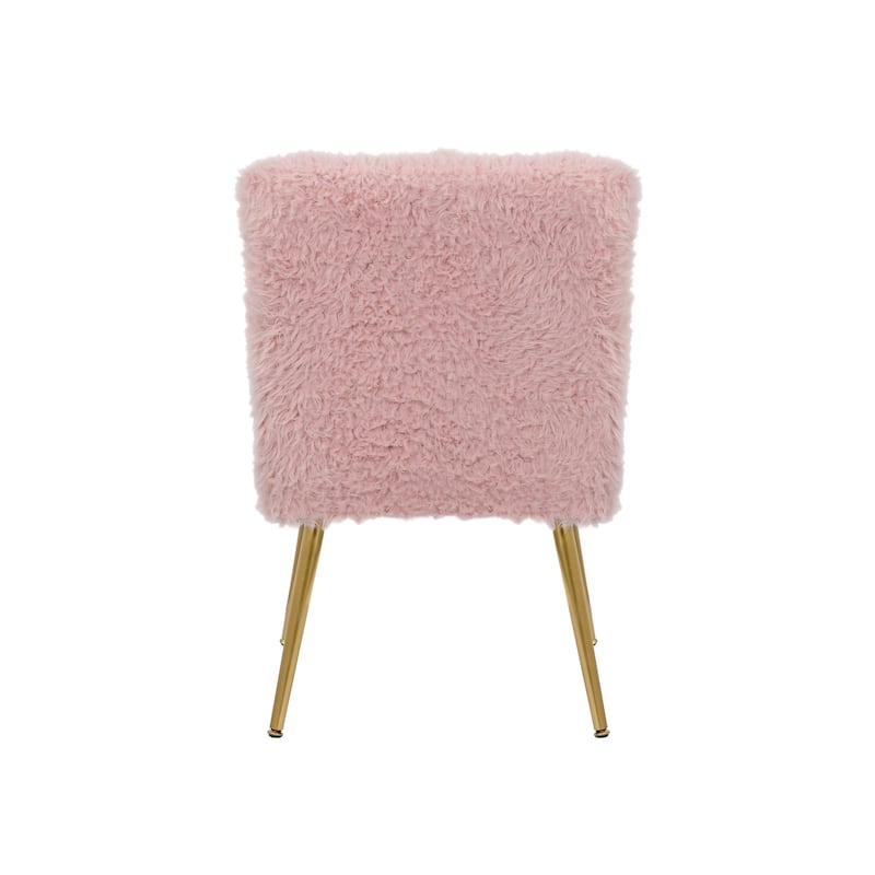 Porthos Home Gemma Dining Chairs, Plush Fabric, Gold Legs, Thick Seat
