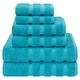 preview thumbnail 18 of 19, American Soft Linen Luxury 6 Piece Towel Set, 2 Bath Towels 2 Hand Towels 2 Washcloths, 100% Cotton Turkish Towels for Bathroom Aqua Blue