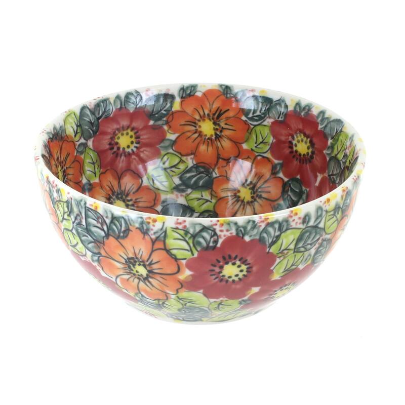 Blue Rose Polish Pottery Vena Cereal Bowl