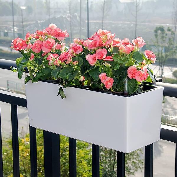 2-Pack Rectangular Self-Watering Planter Pots - Bed Bath & Beyond - 38207305
