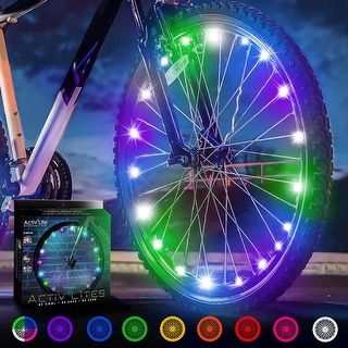 Activ Life LED Bike Wheel Lights (1 Tire, Pastel), Brighter & Visible ...