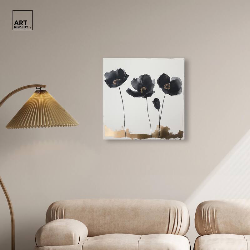 Nocturnal Flowers I Canvas by Art Remedy, Gallery Wrapped