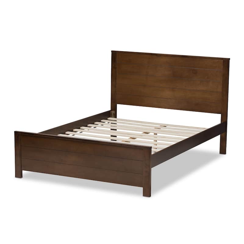 Modern Mission Style Platform Bed - Full Size Wood Bed Frame - Rustic Recluse Design