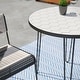 preview thumbnail 3 of 5, 3-Piece Steel Patio Outdoor Dining Set with 1 Table and 4 Chairs Black