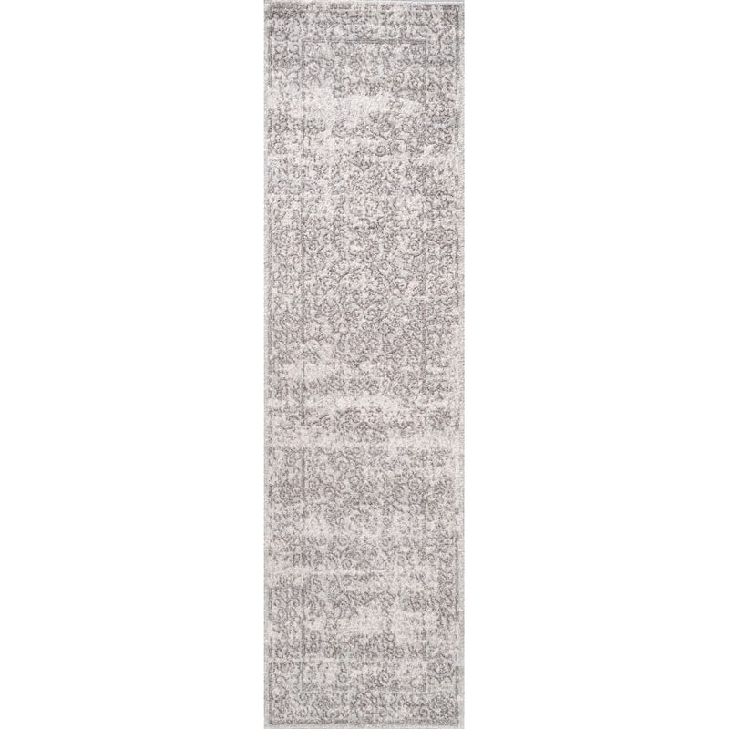 JONATHAN Y Scala Filigree Area Rug - 2 X 8 - Gray/Dark Gray