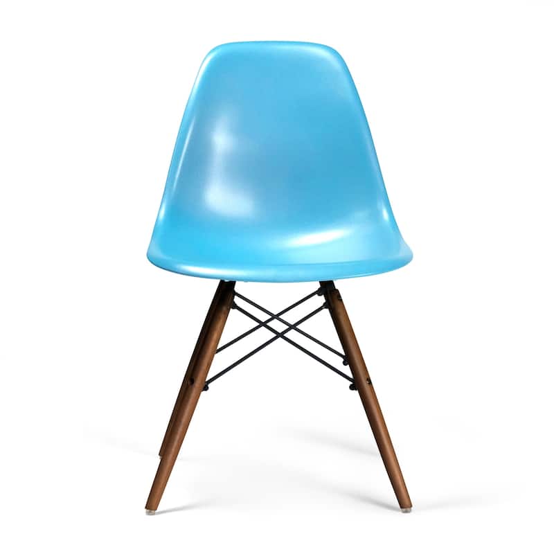 Paris-2 Side Chairs with Walnut Legs (Set of 2)