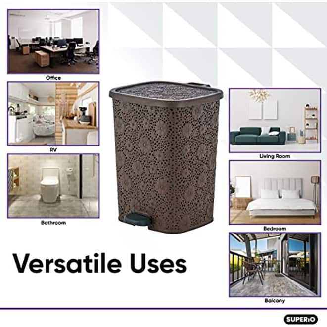 6 qt Lace Step Trash Can
