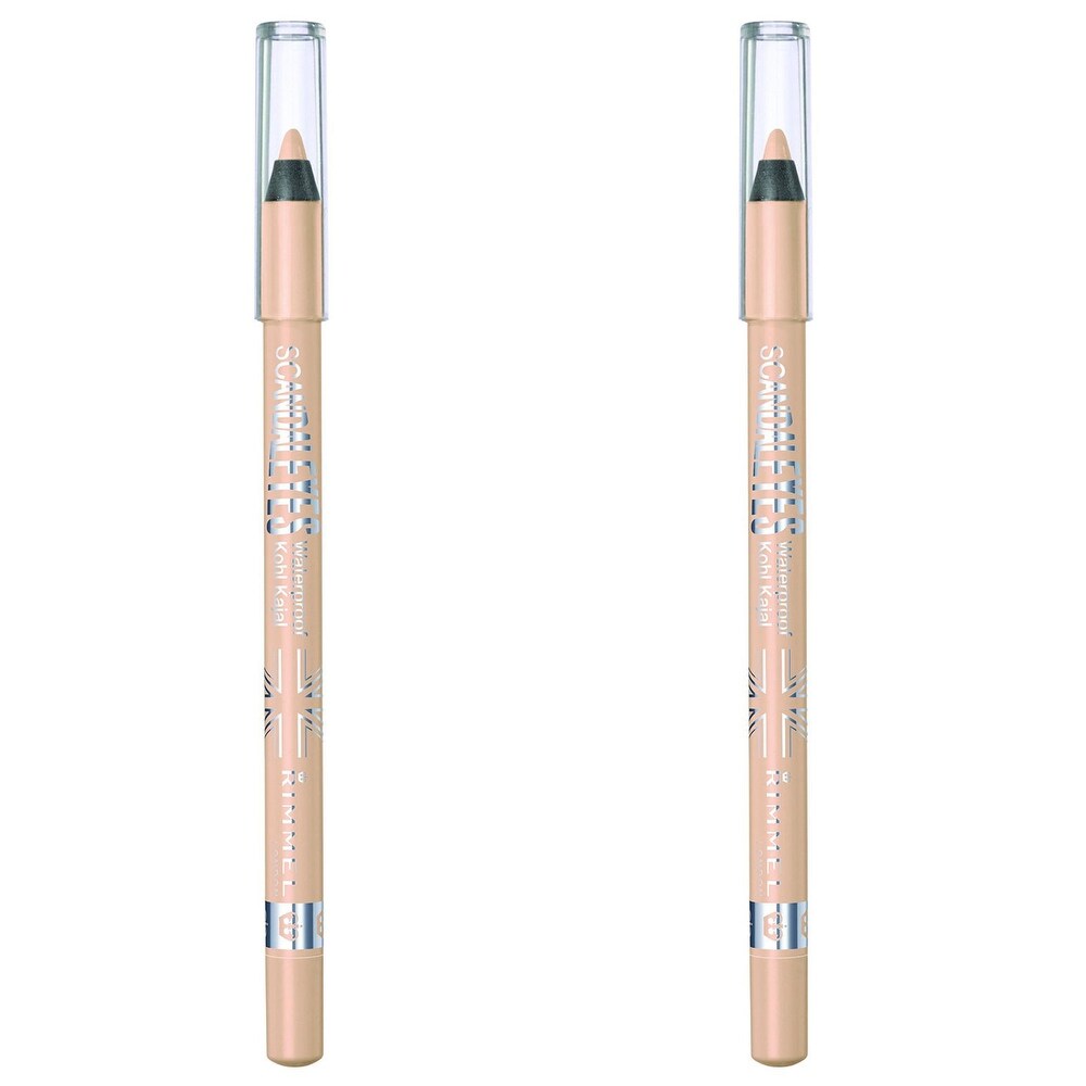 Rimmel Scandaleyes Waterproof Kohl Kajal Liner 005 Nude 0.04 Ounce (2 Pack) (Eyeliner)