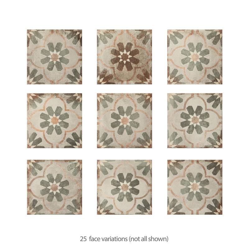Merola Tile D'Anticatto Decor Florence 8-3/4" x 8-3/4" Porcelain Floor and Wall Tile