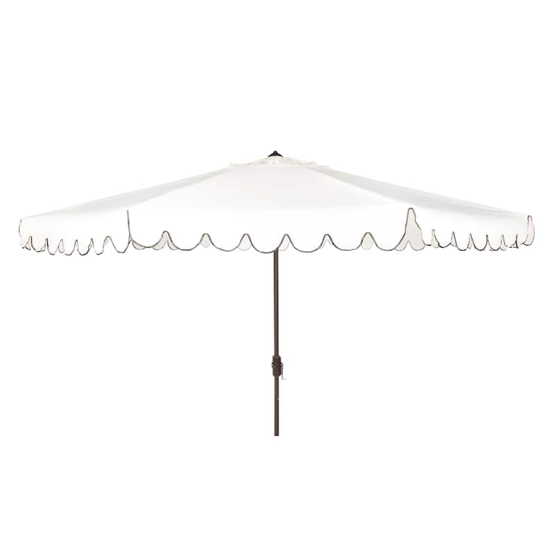 SAFAVIEH Outdoor Gracelyn 11Ft Round Crank Umbrella