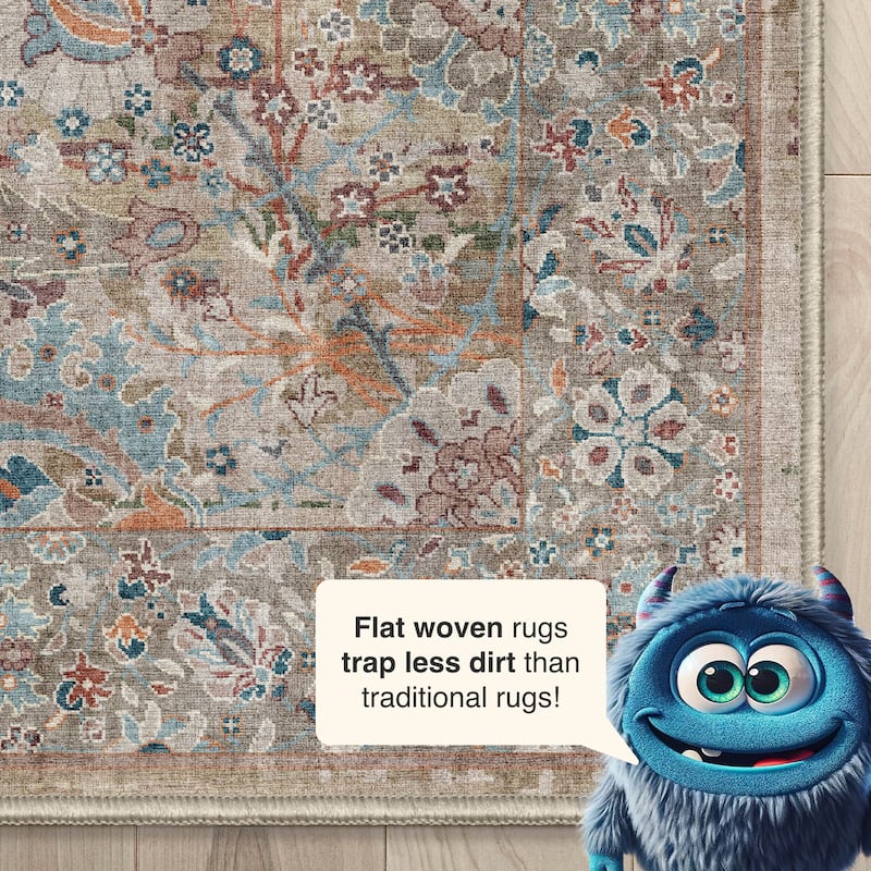 Well Woven Asha Vintage Emilia Flat-Weave Area Rug