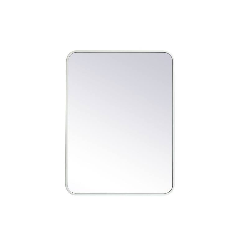 Ezra Soft Corner Metal Rectangular Mirror
