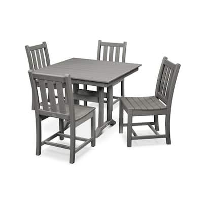 POLYWOOD Traditional Garden 5-Piece Farmhouse Dining Set