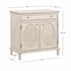 preview thumbnail 8 of 6, Coast to Coast Rollins 2 Door 1 Drawer Cabinet Antique White Oval