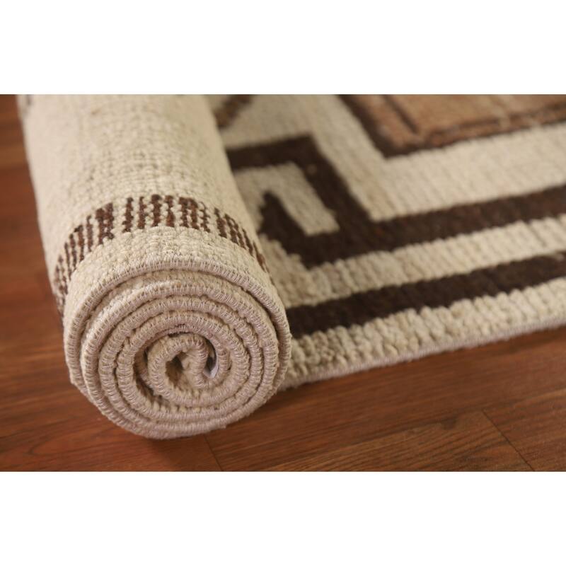 Vegetable Dye Anatolian Turkish Runner Rug Handmade Wool Carpet - 3'1"x 12'2"