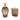 Nicole Miller Bijou Toothbrush Holder & Lotion Dispenser Set - Linen/Brown